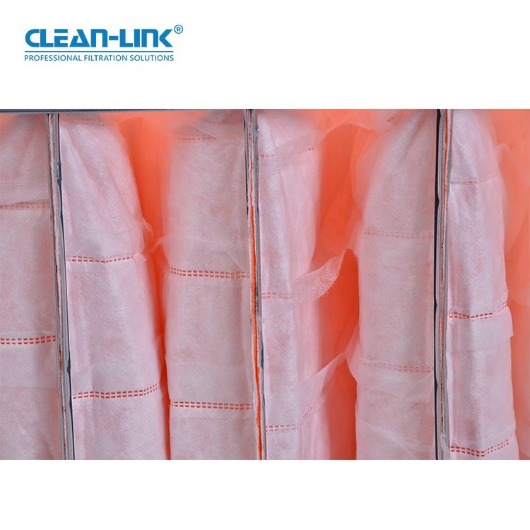 Clean-Link Synthetic Fiberglass Filter Media Bag Air Filter Pocket Filter