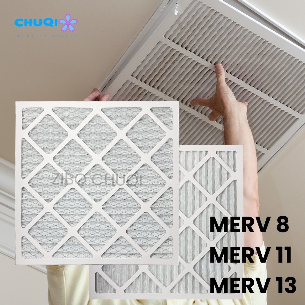Custom Pleated Hvac Ac Furnace Air Filter Replacement Paper Frame Synthetic Fiber for Air Conditioning Ventilation System