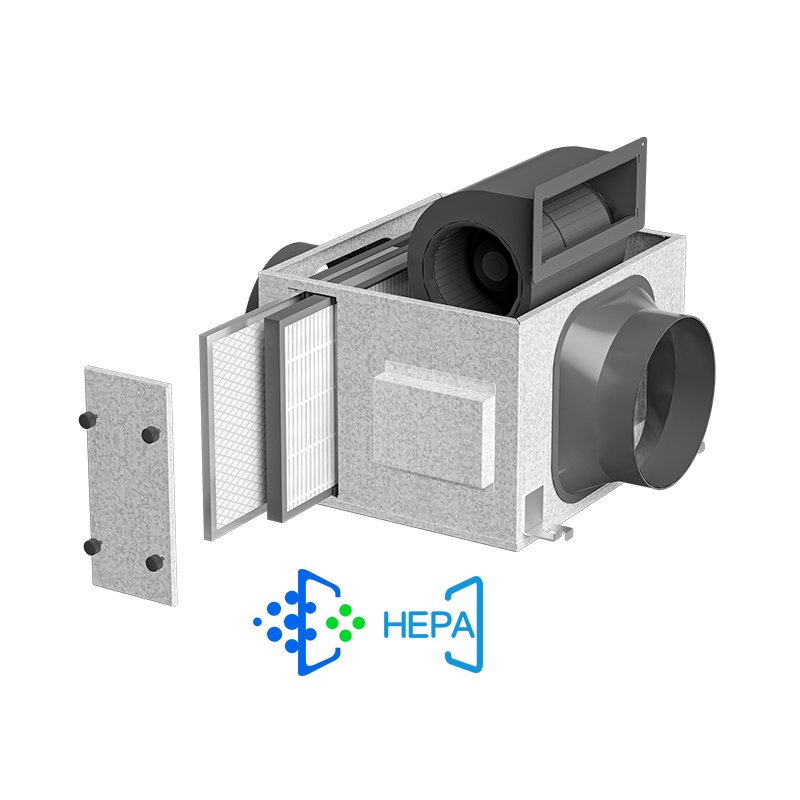 Fresh Air Ventilation System Ceiling Mechanical Extract Ventilation MEV HEPA Ventilation Positive Intake Air To Home
