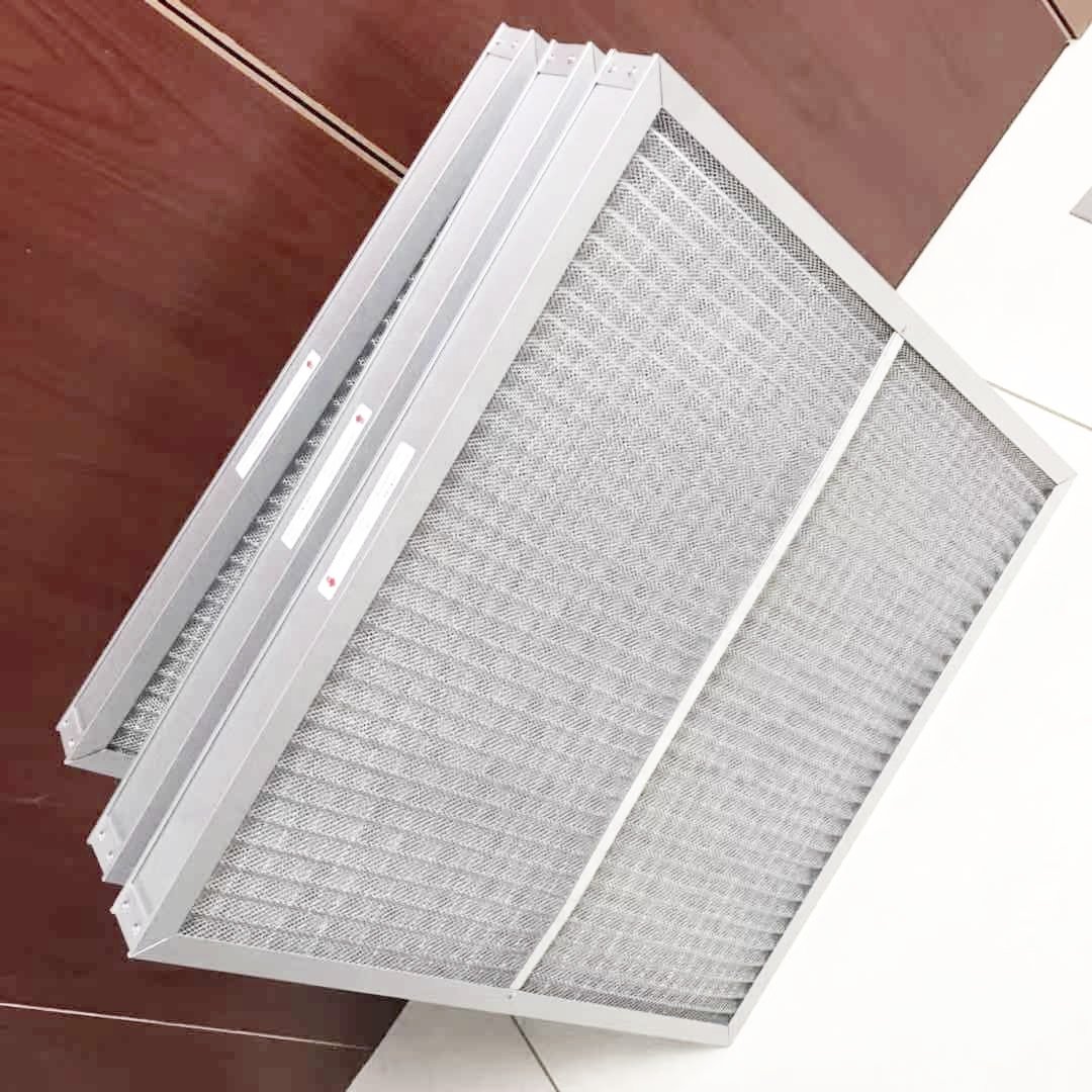 Factory Air Filters Aluminum Alloy Waved Multi Layers Pleated Metal Mesh for HVAC Air Filter Anti-mosquito