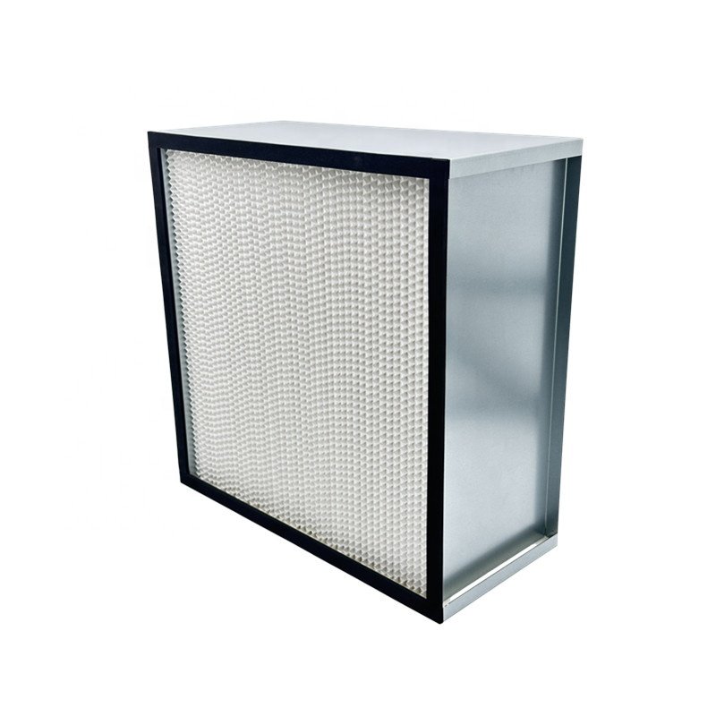 LD 2024 OEM Wholesale 484*484*220 Paper Partition Deep Fold High Efficiency Aluminum Frame Filter Air Purifier Hepa Air Filter