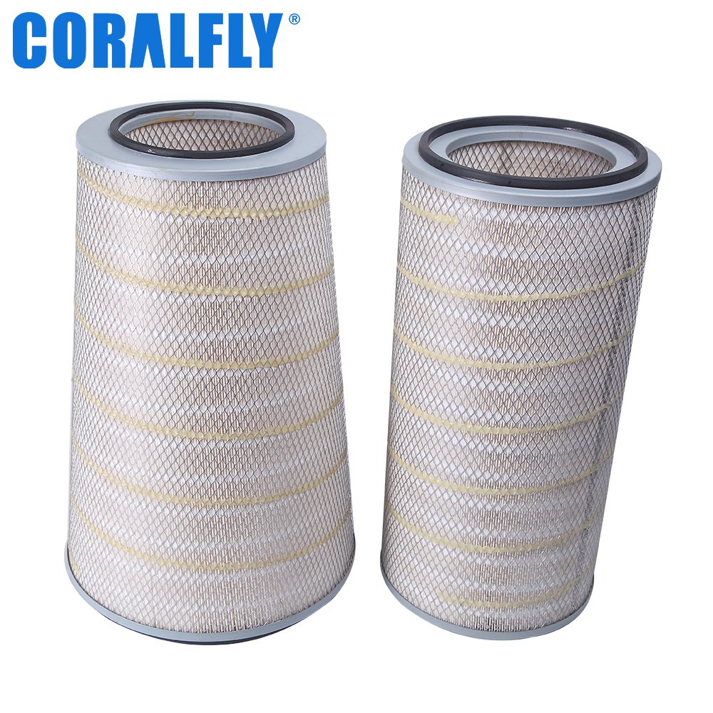 Coralfly Semi Trucks Parts Air Filter C291420 AF25756 P537876 RS3744 for F150 Faw Truck air Filter Assembly