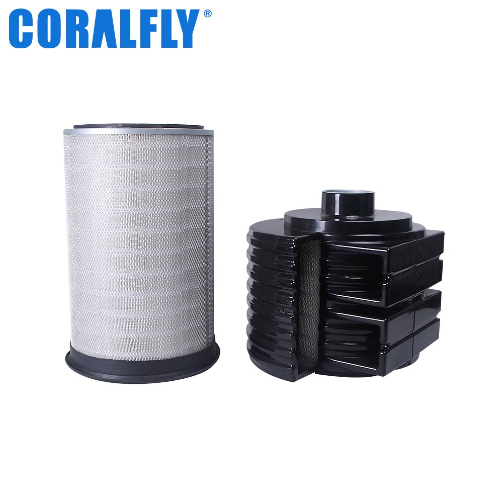 Coralfly Semi Trucks Parts Air Filter C291420 AF25756 P537876 RS3744 for F150 Faw Truck air Filter Assembly