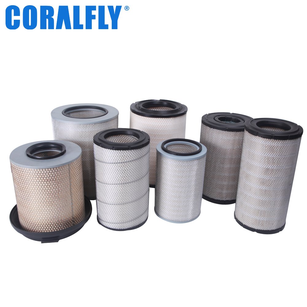 Coralfly Semi Trucks Parts Air Filter C291420 AF25756 P537876 RS3744 for F150 Faw Truck air Filter Assembly
