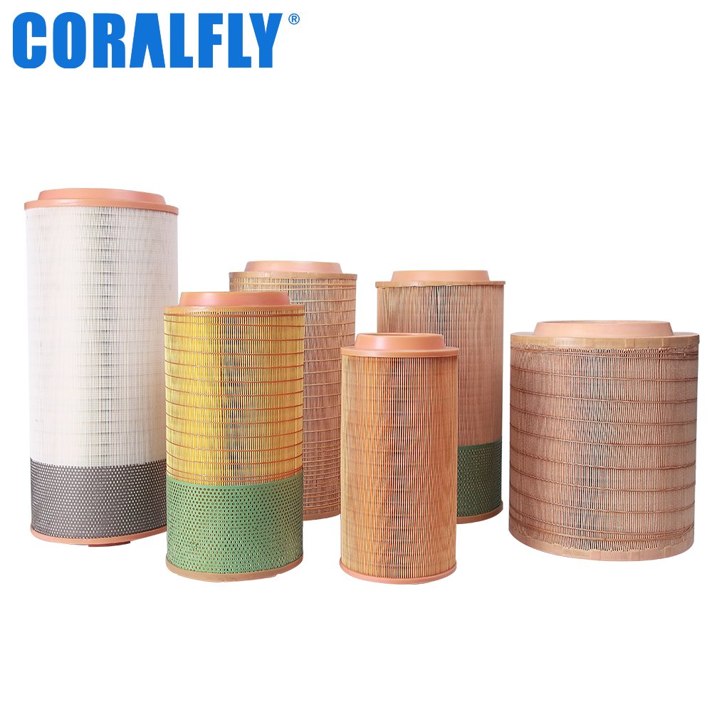 Coralfly Semi Trucks Parts Air Filter C291420 AF25756 P537876 RS3744 for F150 Faw Truck air Filter Assembly