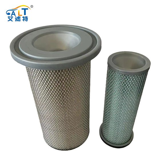 Applicable to Komatsu PC60-5 PC60-6 Excavator air Filter Main Core 600-181-6050P Inner Core 600-181-6050S