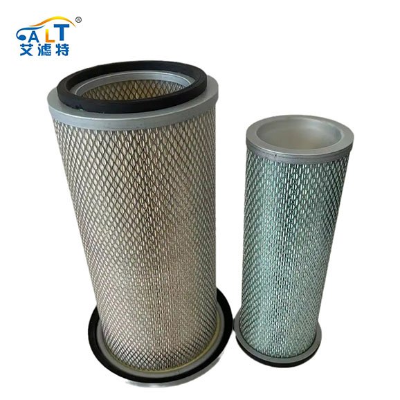 Applicable to Komatsu PC60-5 PC60-6 Excavator air Filter Main Core 600-181-6050P Inner Core 600-181-6050S