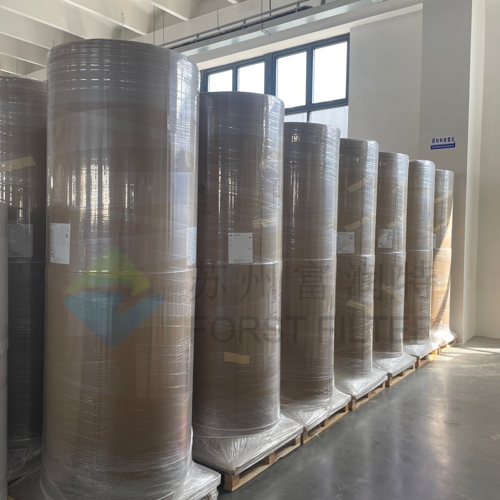 Hepa Pleated Synthetic Fiber Paper Air Filter Media New Construction Cartridge Filter Industrial Manufacturing