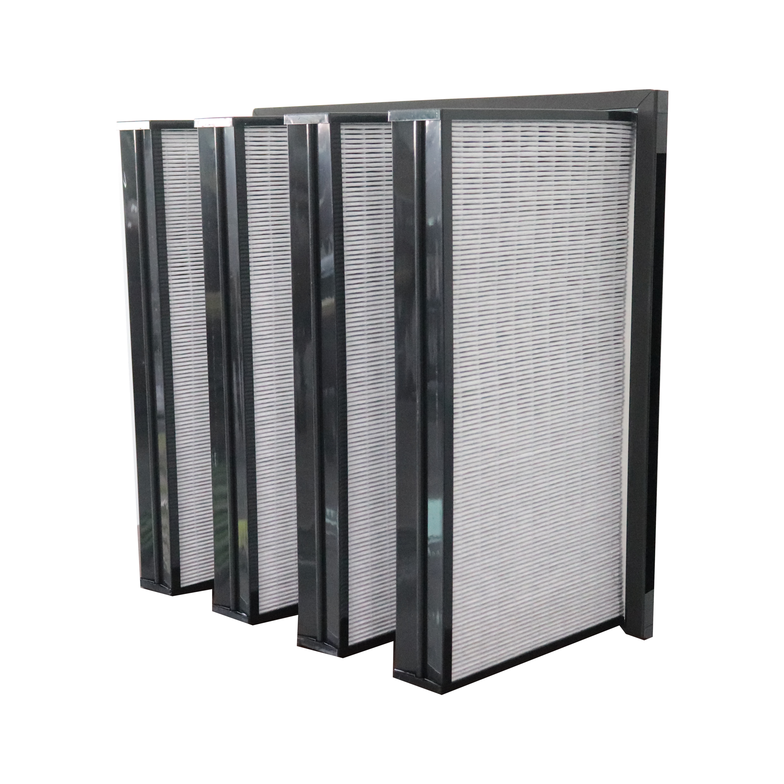 Best Selling Plastic Frame High Efficiency Industrial Air Filters V-bank H13 Air Filters