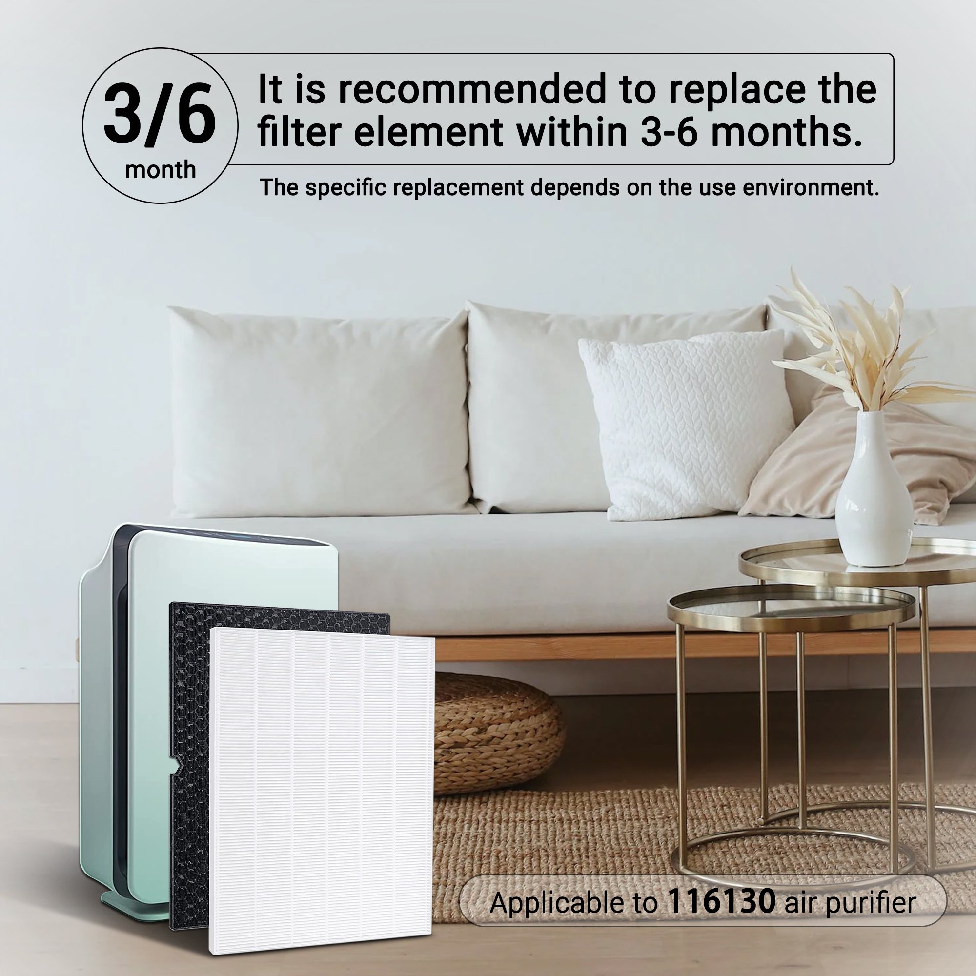 Factory Price Filter Replacement Filter Compatible for Winix 116130 Air Purifier True HEPA Carbon Filter