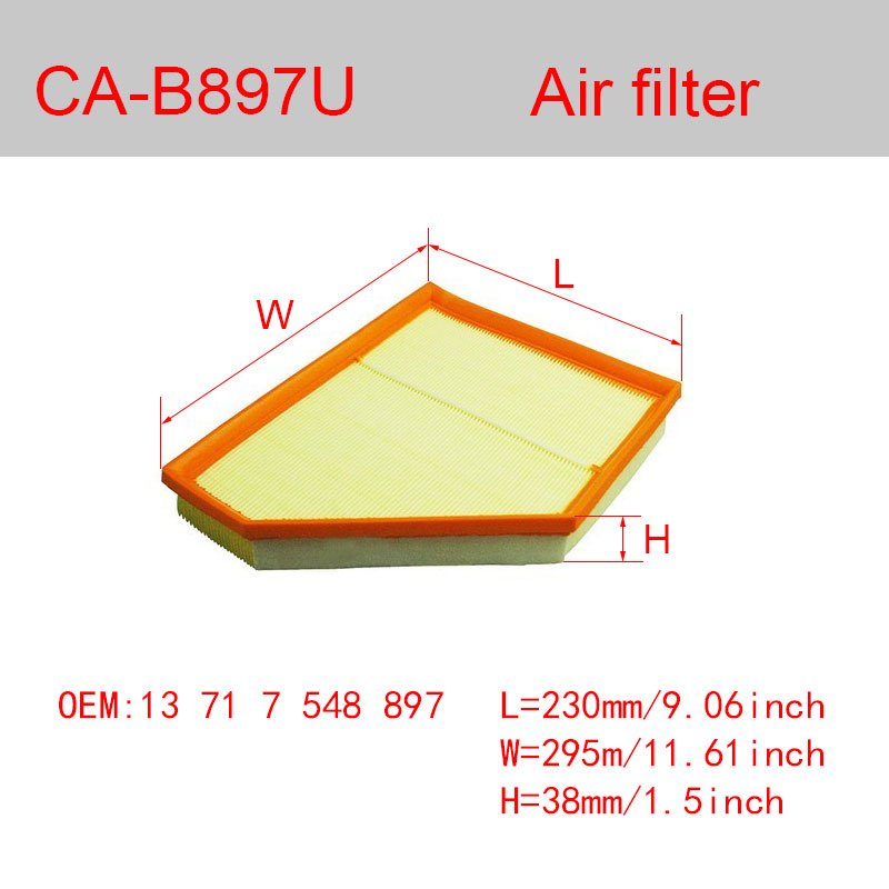 CA-B898U 13717548898 13717548897 C3090/1 Electrostatic air Filters Assembly Air Filter for Bmw X5 E70