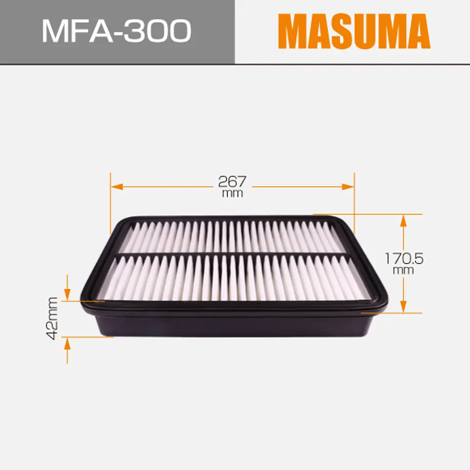 MASUMA MFA-300 Auto Parts Car Accessories Air Filter Factory Original Auto Paper Air Filter for AUDI for VW for TOYOTA