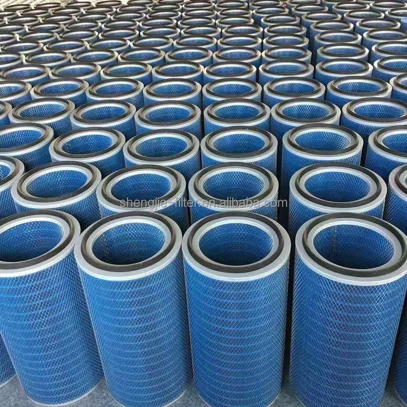 Cement Silo Polyester Filter Air Dust Filter Cylindrical Cartridge Air Filter