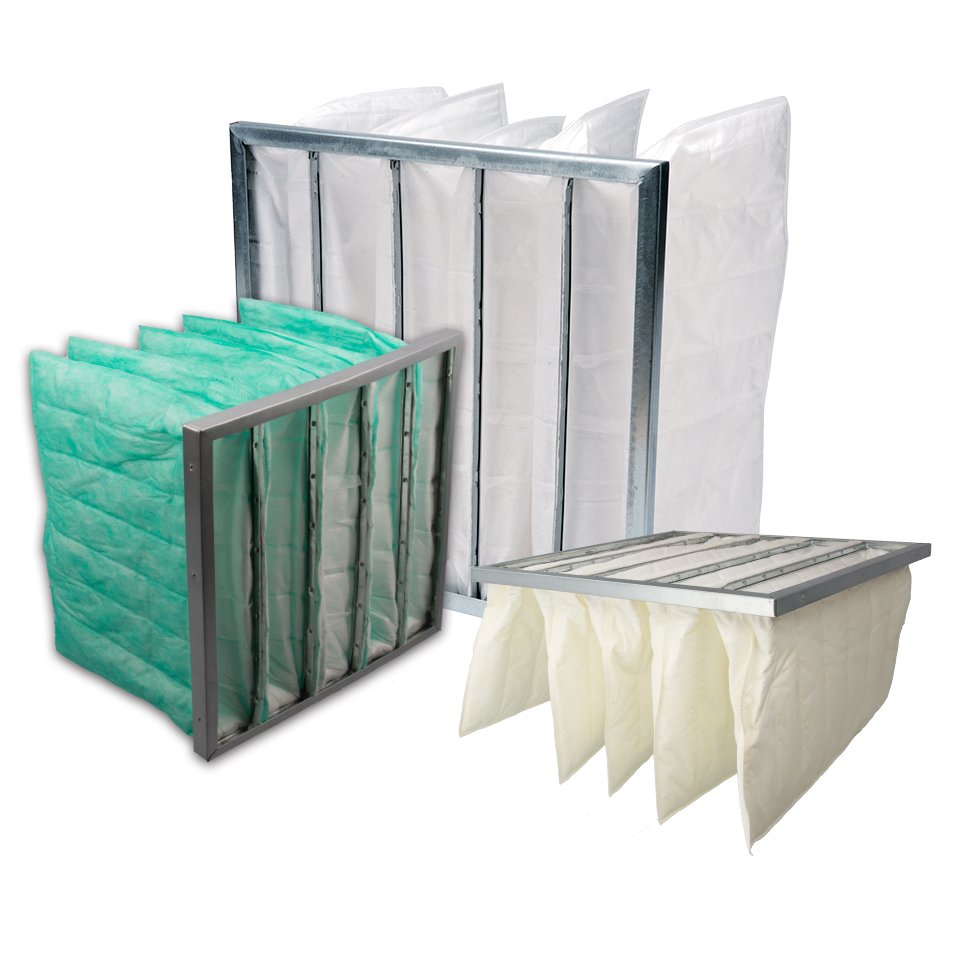 Non-woven Fabric Aluminum Frame Synthetic Fiber Galvanized Iron F9 Medium Efficiency Pocket Filter