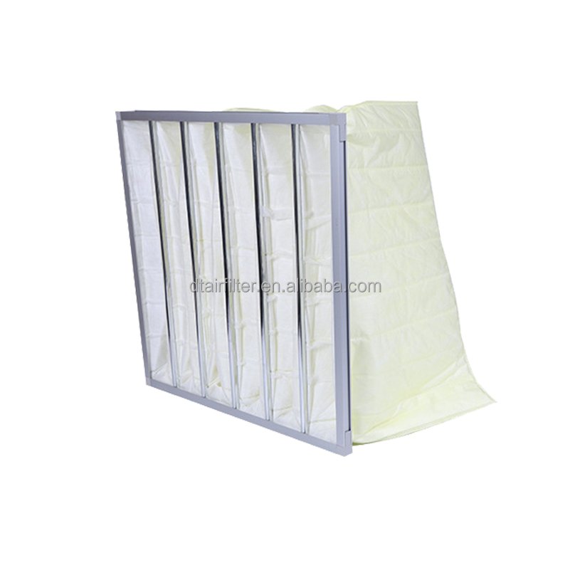 Non-woven Fabric Aluminum Frame Synthetic Fiber Galvanized Iron F9 Medium Efficiency Pocket Filter