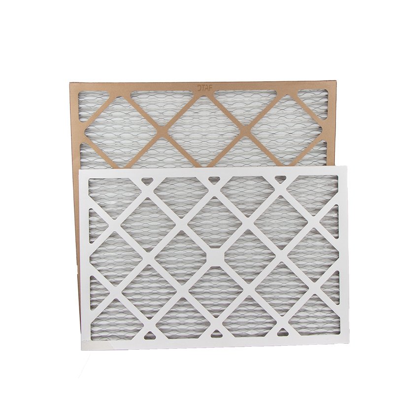 Hot Sell HVAC Cardboard Pleat Panel Ac Air Filter 12 X12 X1 20x20x1 20x25x4 21x21x1for Furnace Ceiling Filter