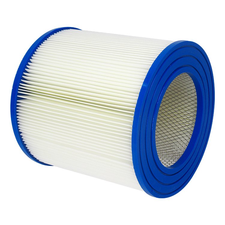 Factory Wholesale Customized Dust Collector Cartridge 152*250*245 Polyester Cloth air Filter Cartridge with Blue PU End Cover