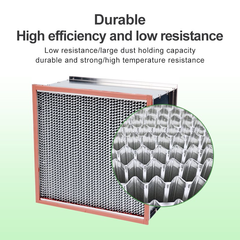 HT High Temperature Resistant High Efficiency Deep Pleated Hepa air Filter Industries Filter for Cleanrooms and Clean Zones