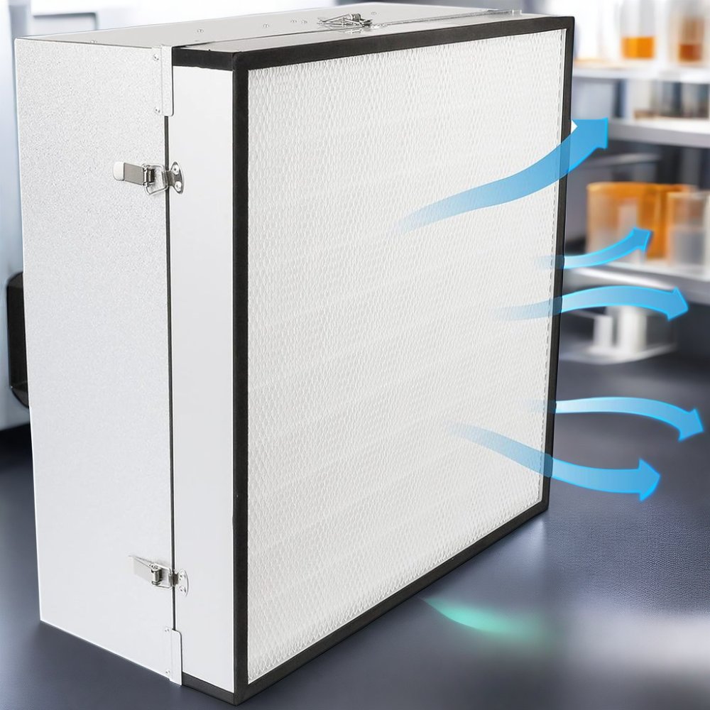 H14 H13 Galvanized HEPA Laminar Flow Air Filter Cleaner 110v 120v FFU Fan Unit Mushroom Mycology Manufacturing Plants