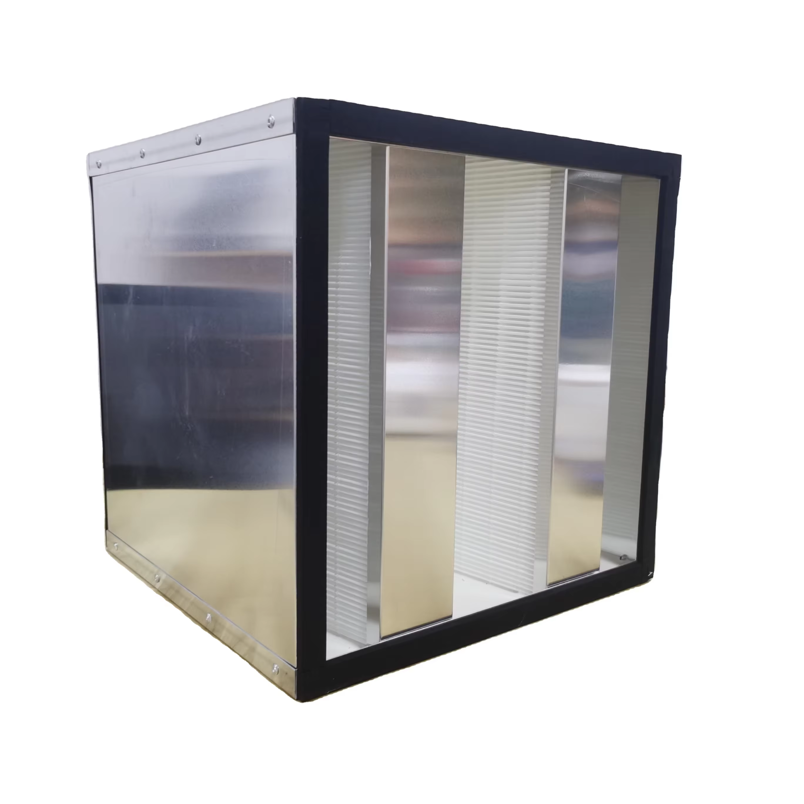 High Efficiency Box Type V Bank Air Filter for HVAC System High Quality Fiberglass Material for Air Purification