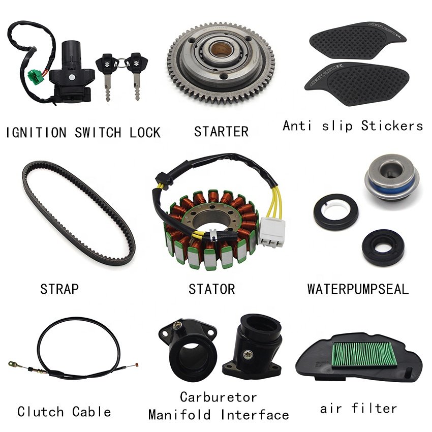 Wholesale SUZUKI Motorcycle Parts for Suzuki air Filter Stator Coil Rectifier Starter Motor Mirror Suzuki Motorcycle Spare Parts