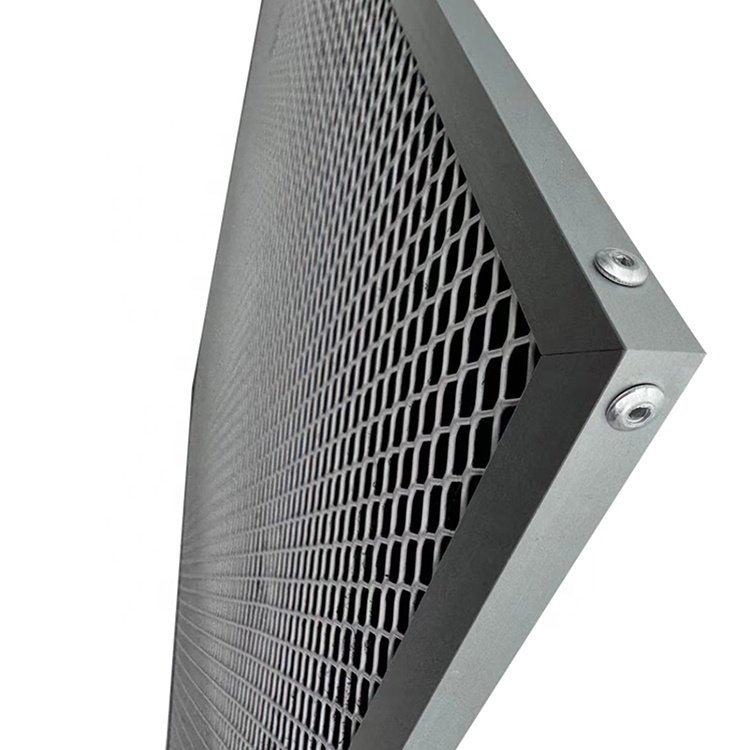 Customized Size Air Filter Medium Grade Expanded Metal Mesh Activated Carbon Panel Filter Home Use Restaurants Hotels Cotton