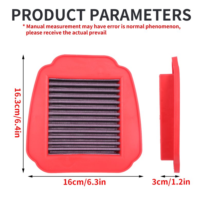 Motorcycle Accessories High Flow Air Intake Filter Plastic/Metal Cleaning Filter Element for LC150 Y15ZR JUPI TER MX KING