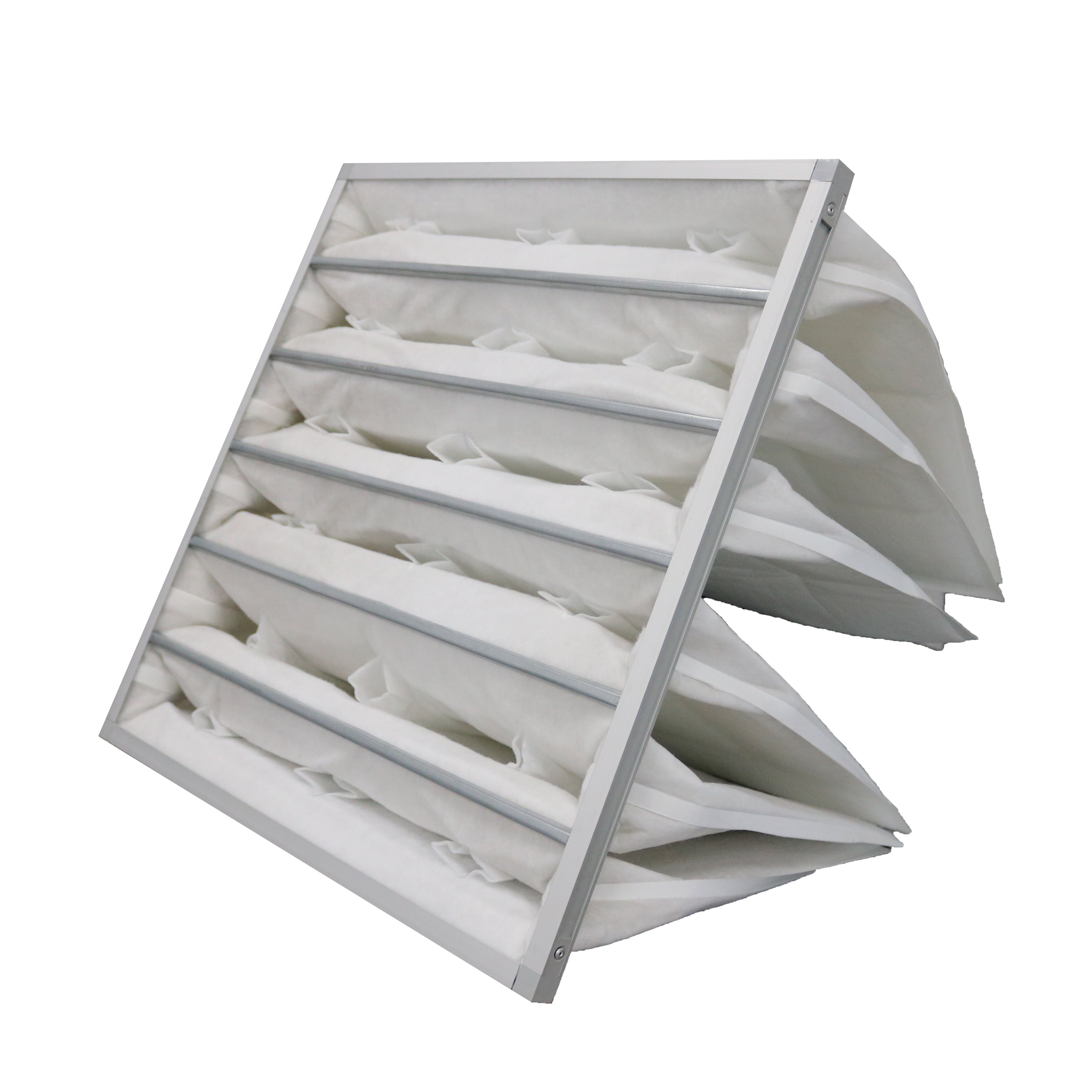 Medium Efficiency Filter Aluminum Frame Air Pocket Bag Air Filters Media for Air Conditioning Filter