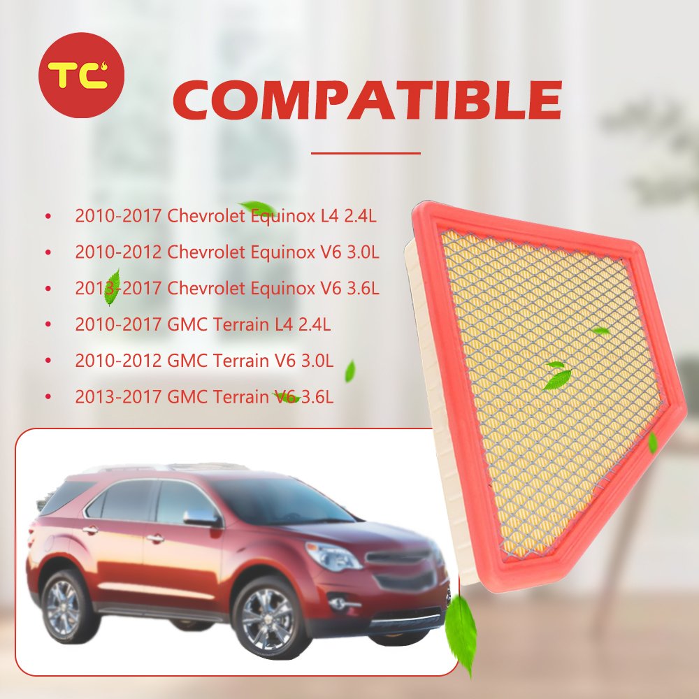 CA10465 Car Air Filter for GMC Terrain, Chevrolet Equinox 2010 - 2017 Engine Air Filter 25899727 23335811