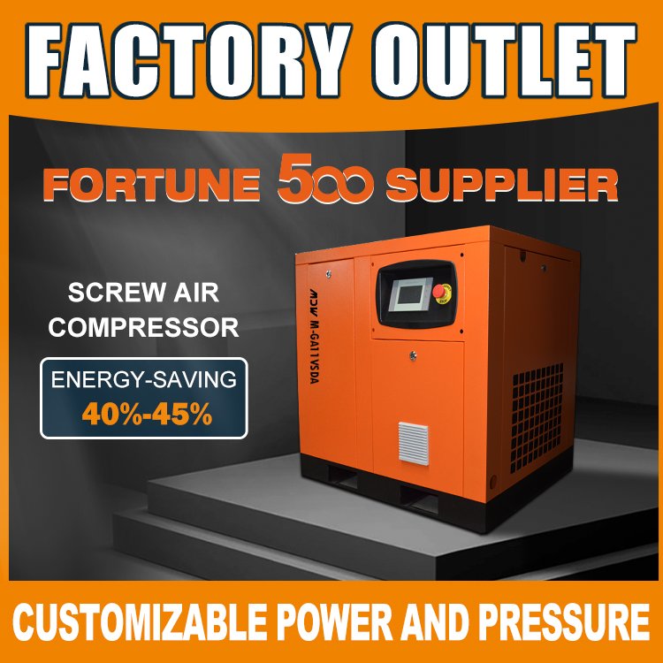 New Innovation Silent Oil Less 11kw 15hp 8bar 10bar Energy Saving Screw Air Compressor for Sale