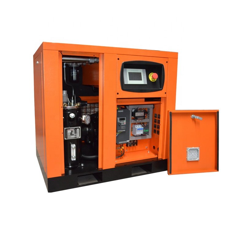 New Innovation Silent Oil Less 11kw 15hp 8bar 10bar Energy Saving Screw Air Compressor for Sale