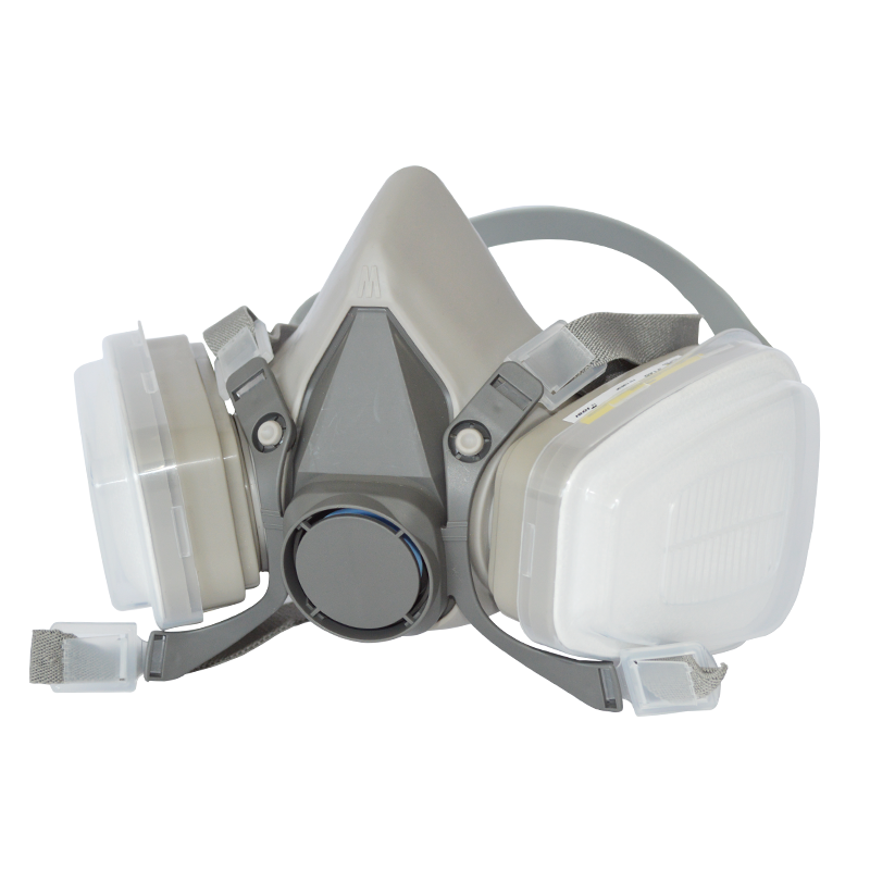 Protective Air Pollution Anti Particulate Formaldehyde Toxic Respirator 6200 Half Face Mask With Double Filters