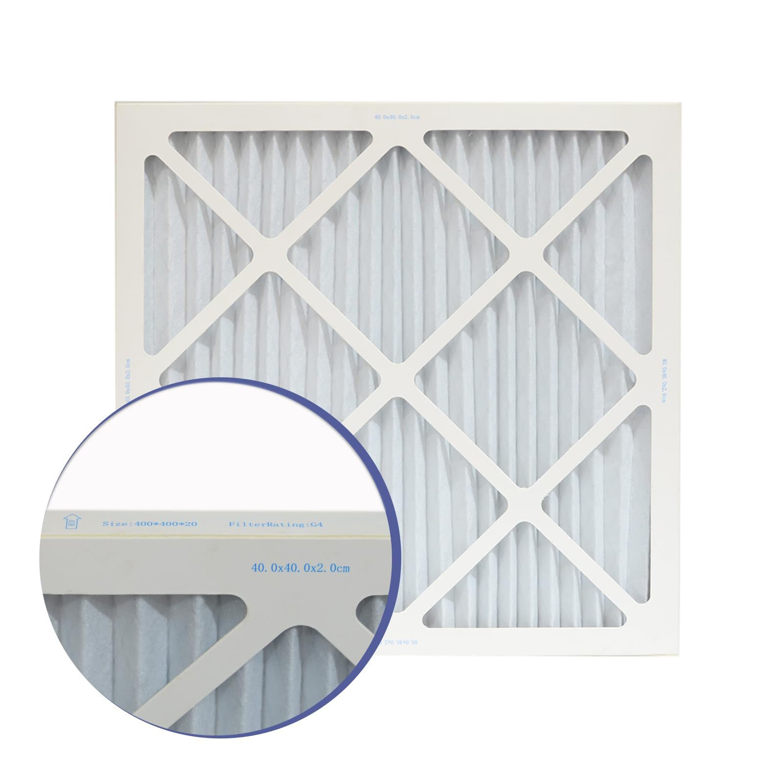 Industrial Cardboard Paper Frame G3 G4 Dust Panel Pre-Filter Pleated Air Filter for Air Conditioning System