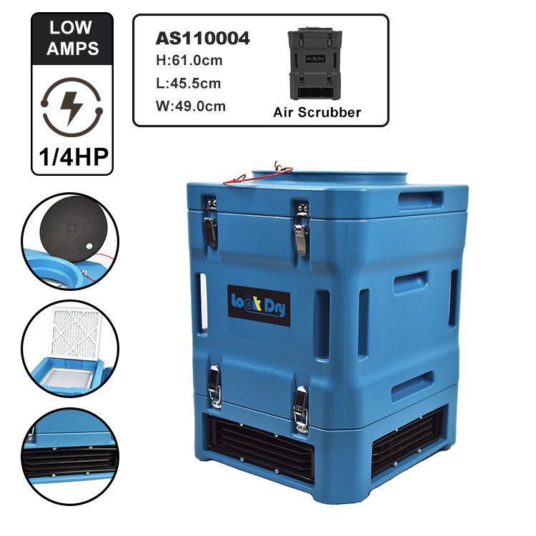 Commercial Industrial Premium Portable Air Purifier Green Air Scrubber Dryer Filter Water Damage Restoration New Basements H13