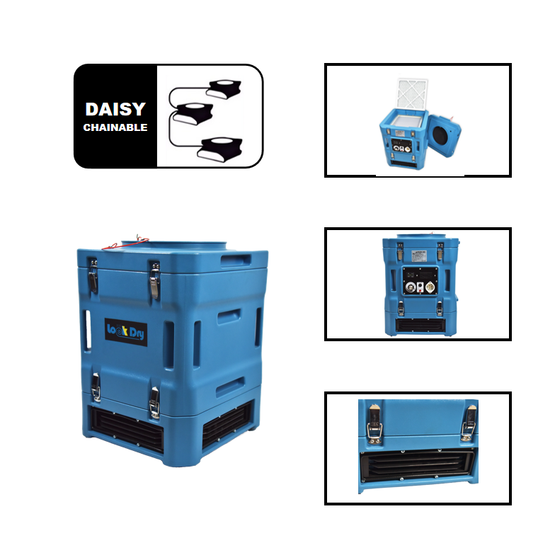 Commercial Industrial Premium Portable Air Purifier Green Air Scrubber Dryer Filter Water Damage Restoration New Basements H13