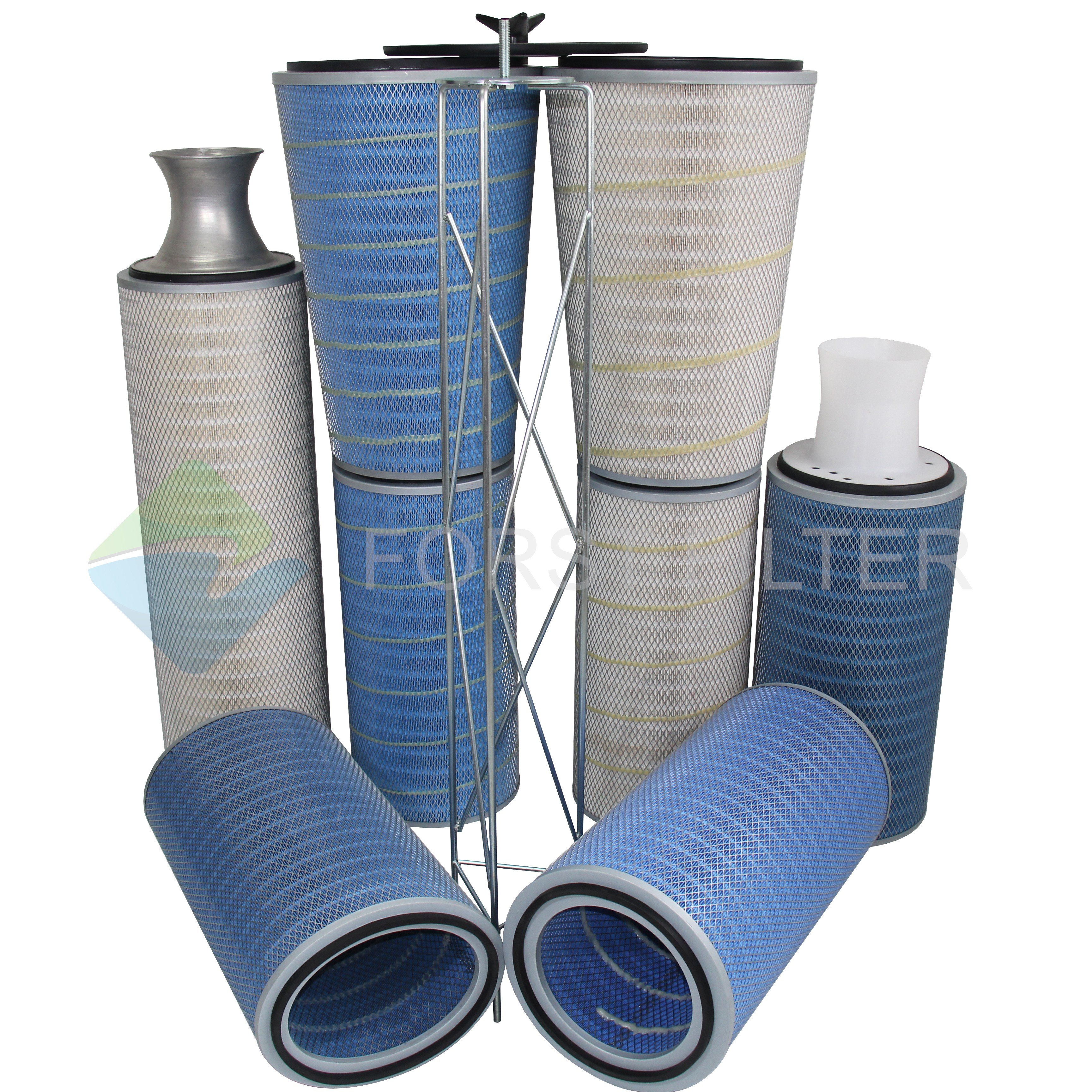 Gas Turbine Synthetic Cellulose Paper Air Filter Cartridge Replacement