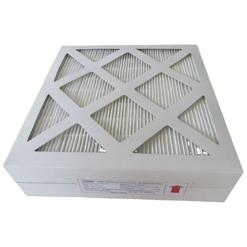 China Supplier Cardboard Frame Air Filter F7 F8 F9 H10 H11 H12 H13 H14 Mini Pleated Hepa Air Filter