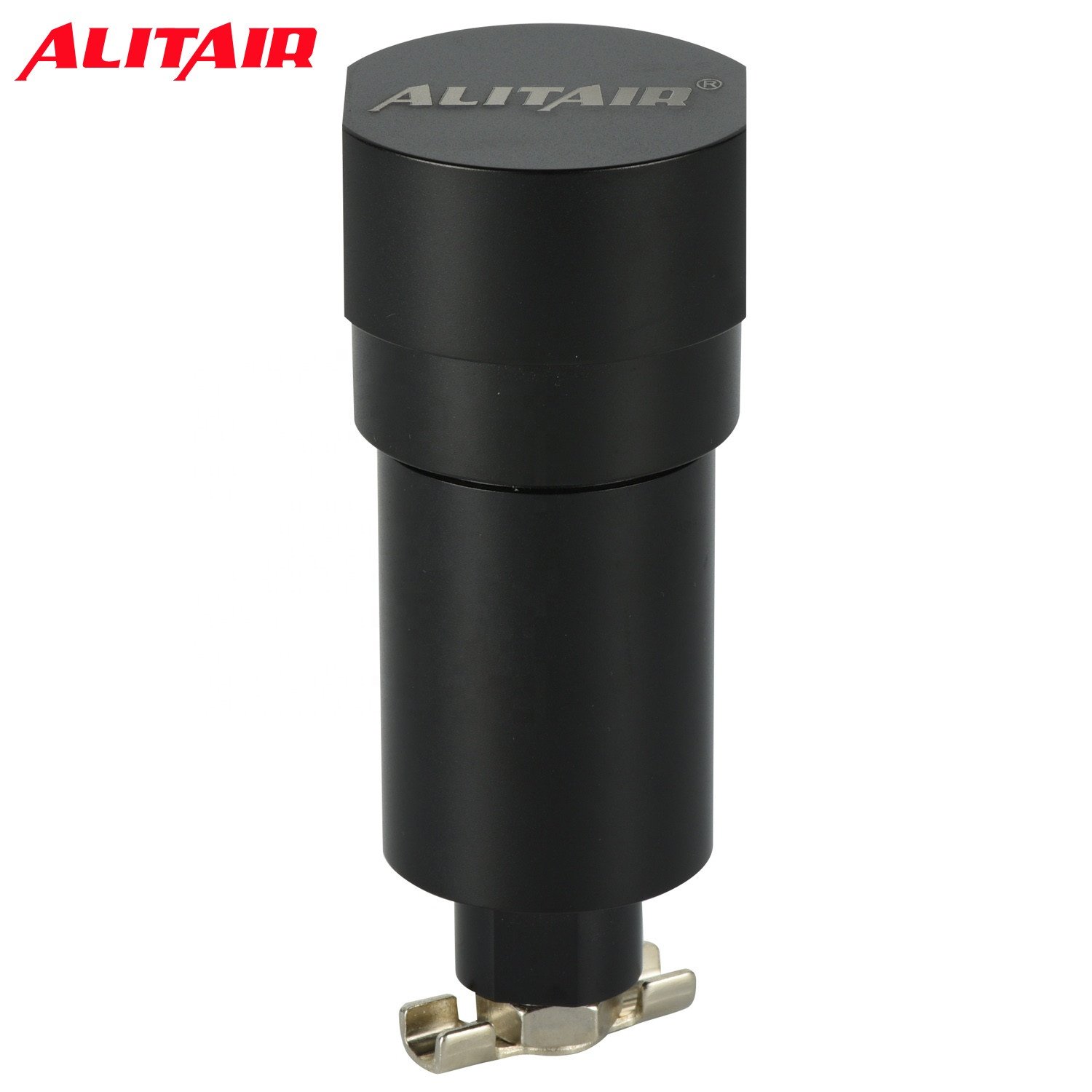 Alitair 1/4" Water Trap & Drain Raw Aluminum for Air Ride Suspension Tank System