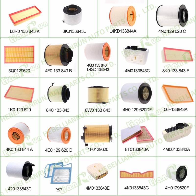 Car air Filter Fits for audi Q5/a3/a7/rsq8 4m/q7 4m/80 B4/rsq8 air Filter Original 8k0133843c/L8R0 133 843 K/3Q0129620