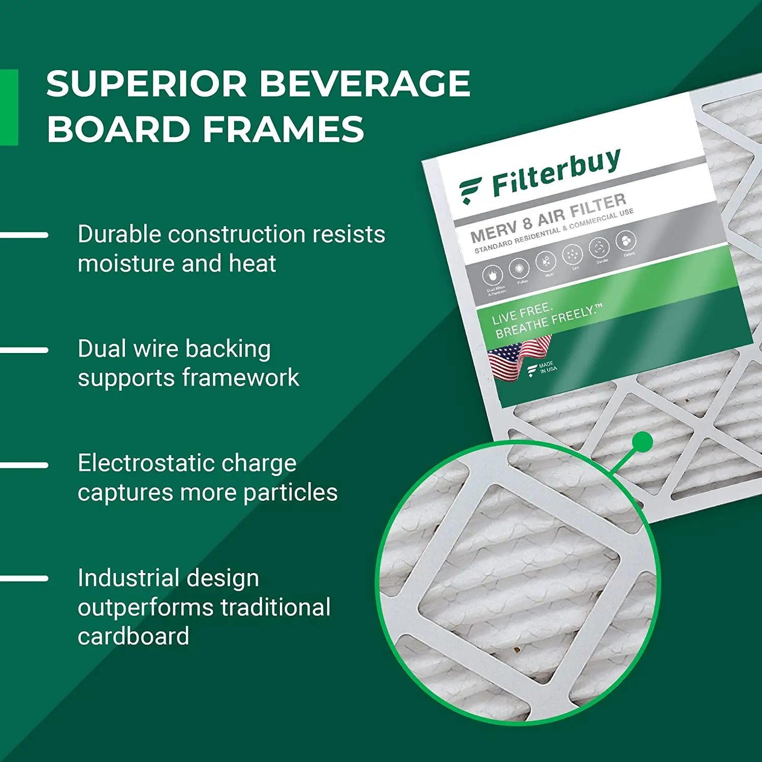 Hot Selling Household Merv12 Air Filters Cardboard Frame Panel Air Filter Furnace Primary Filter