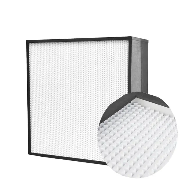 High Capacity H13 H14 Hepa Filter Deep Pleat Laminar Flow HEPA Air Filter for HVAC Systems