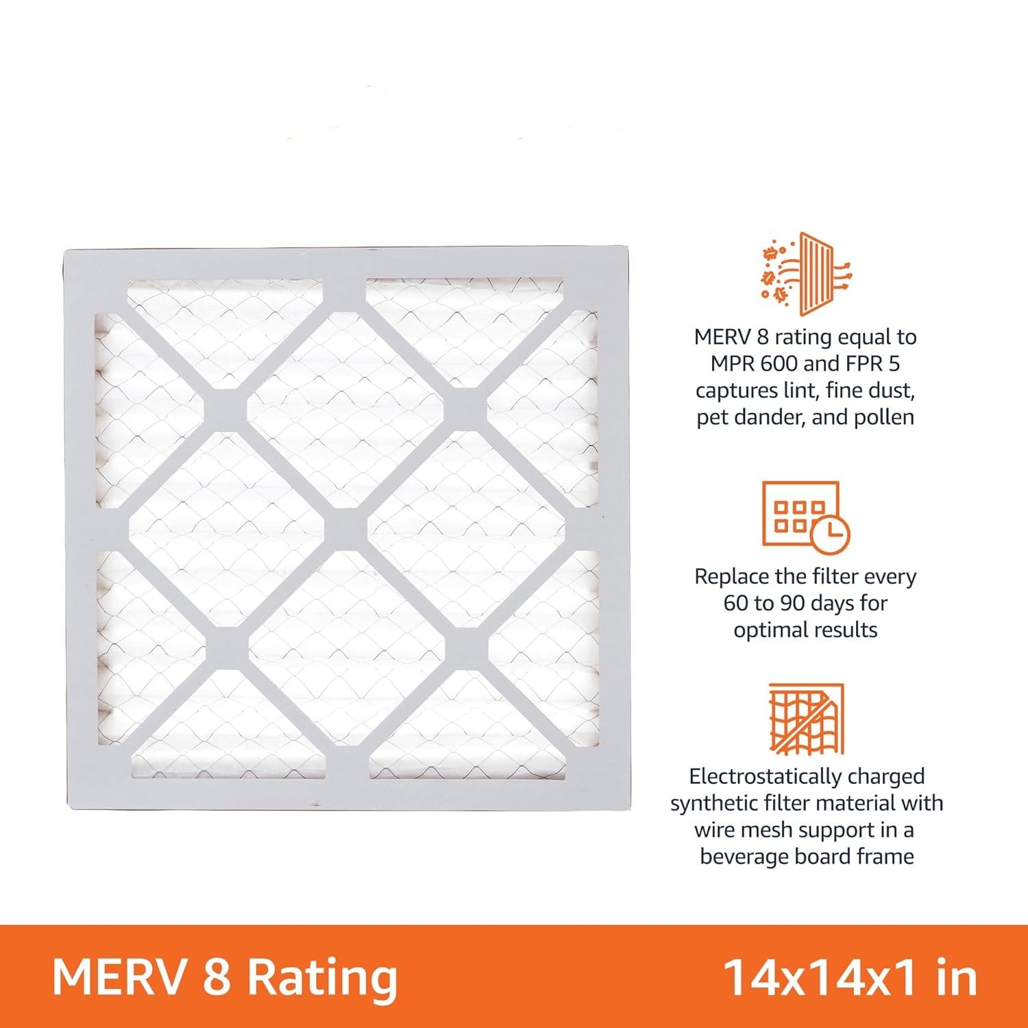 Primary Air Filter Basics Merv 8 AC Furnace Air Filter Pre Filter Screen Primary Air Purifier 20x20x1 14x25x1 10x20x1 20x25x1