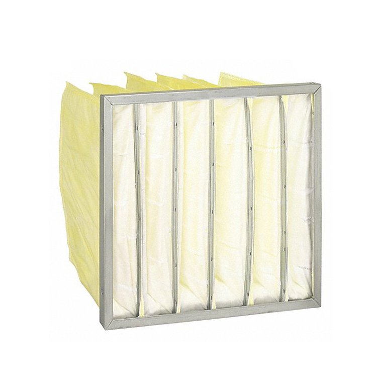 Customizable F5 Fiberglass Pocket Filters High Efficiency Bag Filters Long Service Life Low Pressure Drop Tapered Pocket Air