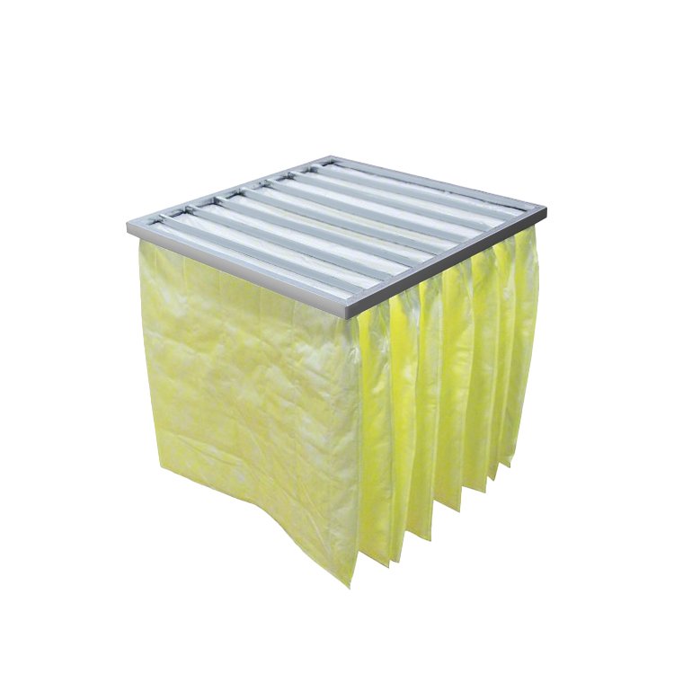 Customizable F5 Fiberglass Pocket Filters High Efficiency Bag Filters Long Service Life Low Pressure Drop Tapered Pocket Air