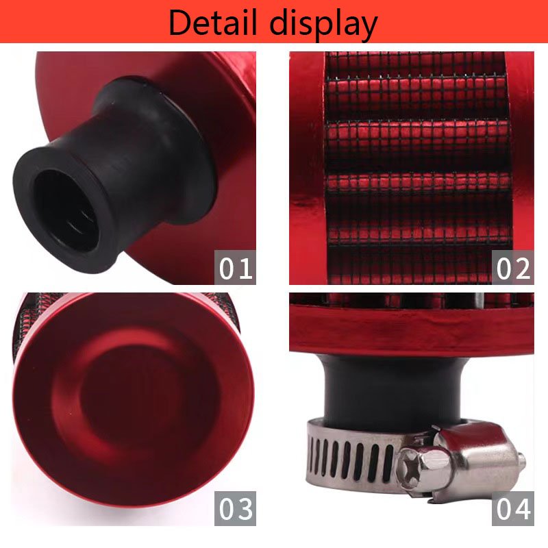 Car Mini 12mm Filter Modified with Mushroom Head and Winter Mushroom Head Universal Intake air Filter