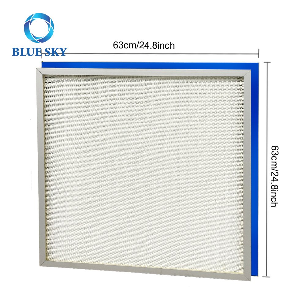 630x630x90mm Stainless Steel Frame Liquid Tank Gel Gasket High Efficiency HEPA H13 H14 HVAC Air Filter