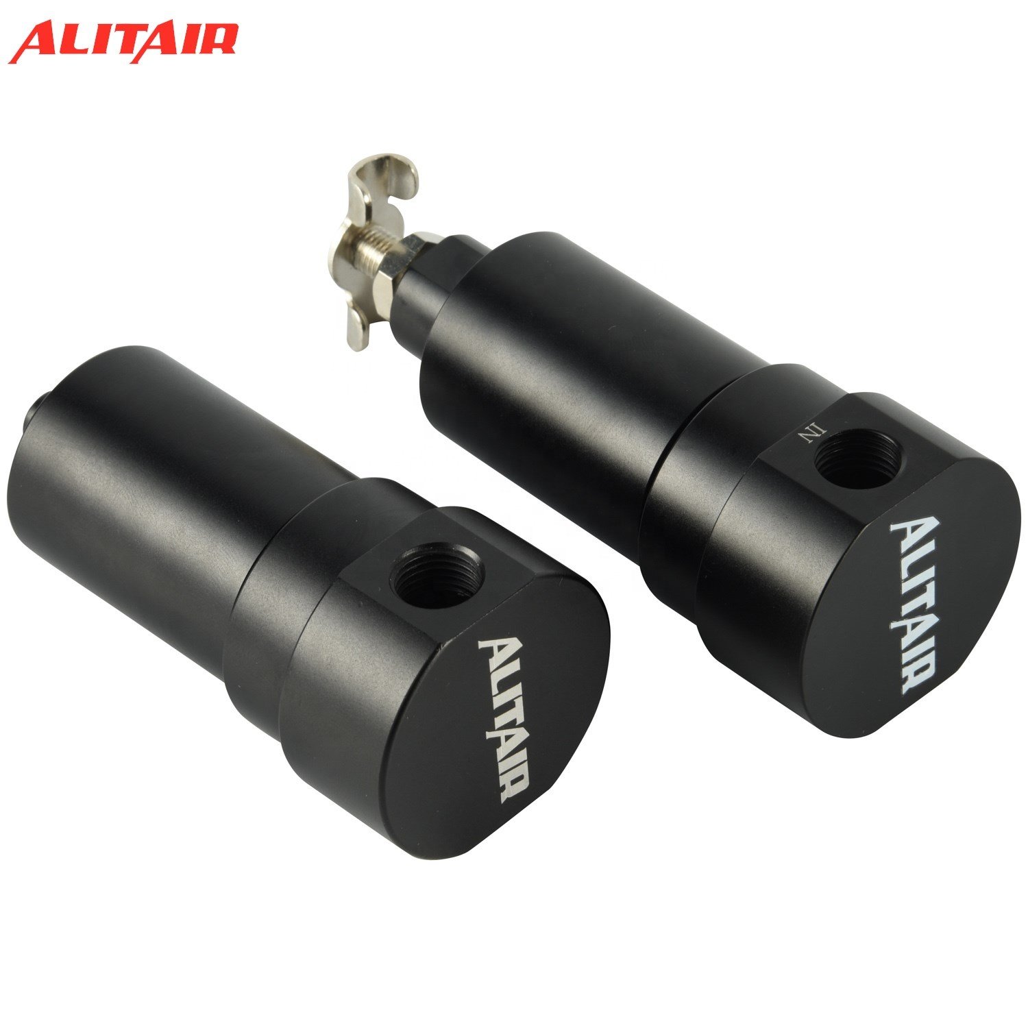 1/4"NPT Water Trap & Drain Black Aluminum Air Filter for Air Ride Suspension Tank System