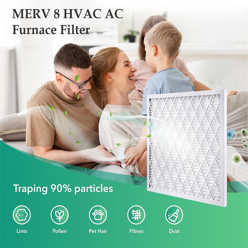 High Quality MERV 11 AC Furnace HVAC Air Filter 20x20x1 Inch Pleated Frame Cardboard Filter Home Use Hotels New Condition