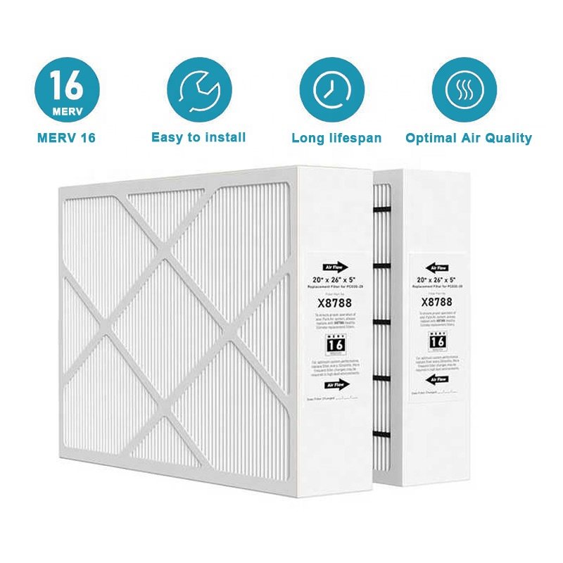 air Filter Factory Customized Compatible With Lennox Healthy Climate X8788 MERV 16 HEPA air Filter Manufacturer