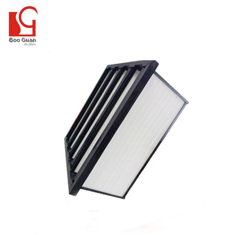 China Factory Cheapest Plastic Frame V Bank Combined Hepa air Filters